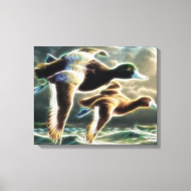 Mallard Ducks in Flight  Wrapped Canvas (Front)