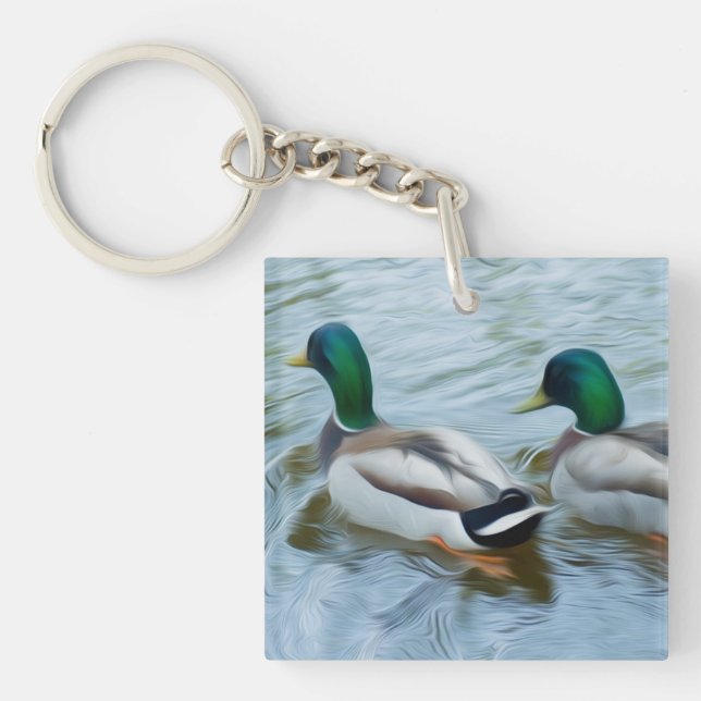 Mallard Ducks Keychain (Front)