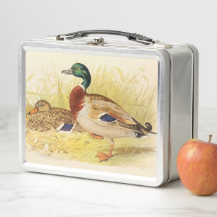 Mallard Ducks Metal Lunchbox