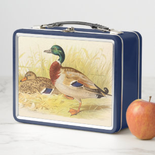 Mallard Ducks Metal Lunchbox