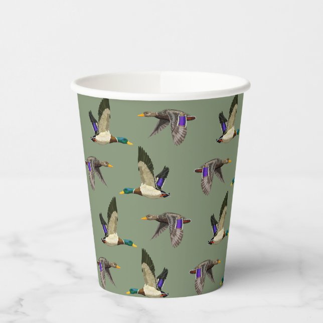 Mallard Ducks  Paper Cups (Left)