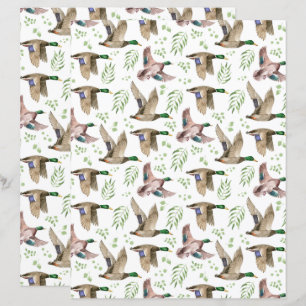 Mallard Ducks Scrapbook Paper