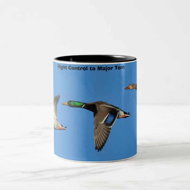 Mallard Ducks Two-Tone Coffee Mug (Center)