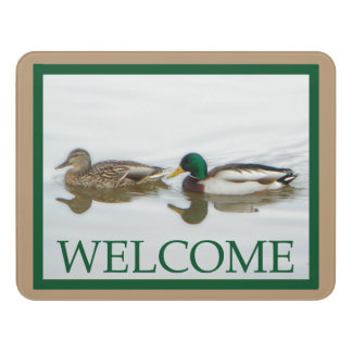 Mallard Ducks - Welcome Door Sign