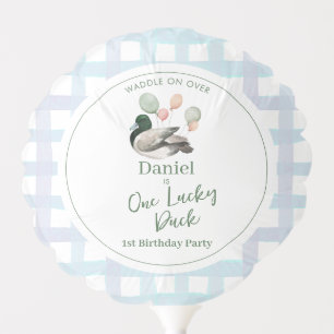Mallard Lucky Duck 1st Birthday  Balloon