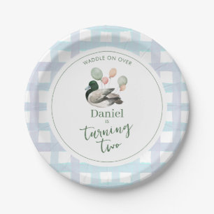 Mallard Lucky Duck for Any Age Birthday Paper Plates