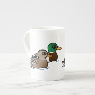 Cute Mallard Pair Bone China Mug