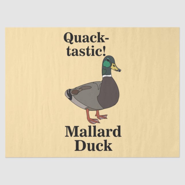 Mallard Quack-Tastic Duck  Tissue Paper (Front)