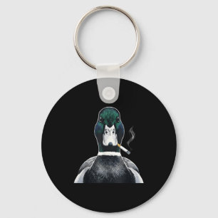 Mallard smoking cigarette meme funny mallard duck keychain