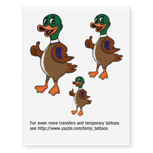 Mallard transfers and temporary tattoos