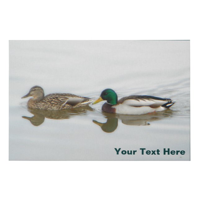 Mallards Faux Canvas Print (Front)