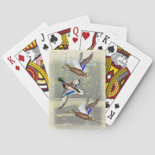 Mallards Flying Through Swamp Poker Cards