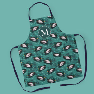 Mallards Swimming in the Water Pattern Apron