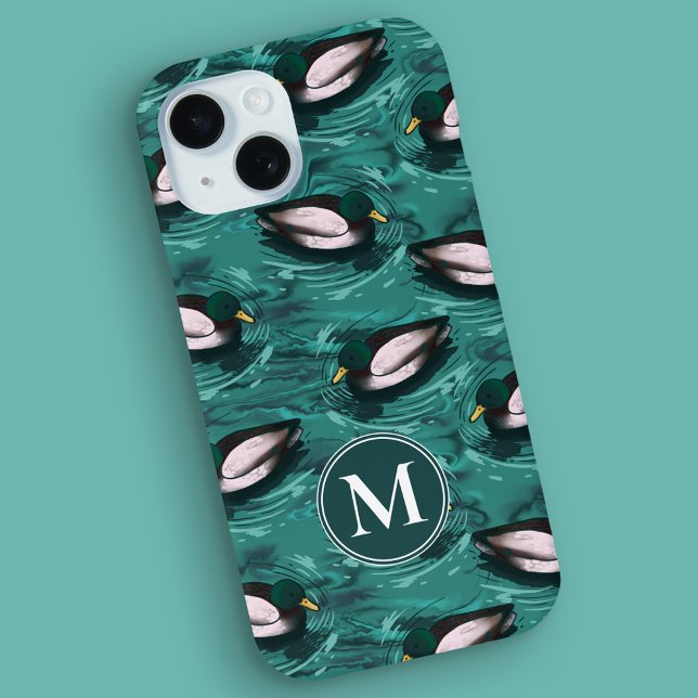 Mallards Swimming in the Water Pattern Case-Mate iPhone Case (Mallard Pattern iPhone Case)