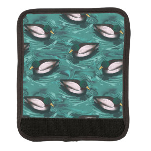 Mallards Swimming in the Water Pattern Luggage Handle Wrap