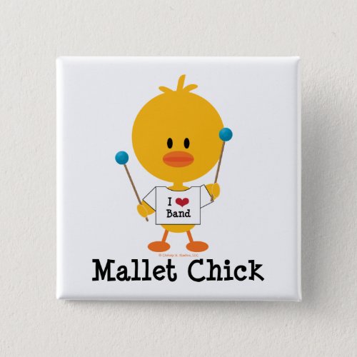 Mallet Chick Button Pin