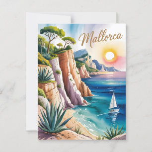 Mallorca Aquarell painting watercolor Postcard