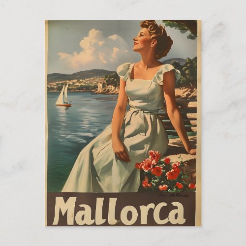 Mallorca Coast 1950 Vintage Elegance Postcard