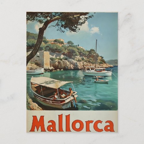 Mallorca Coastal Bliss Vintage Postcard