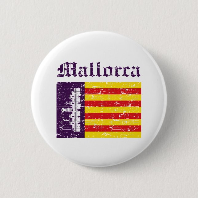 mallorca Italy flag designs Button (Front)