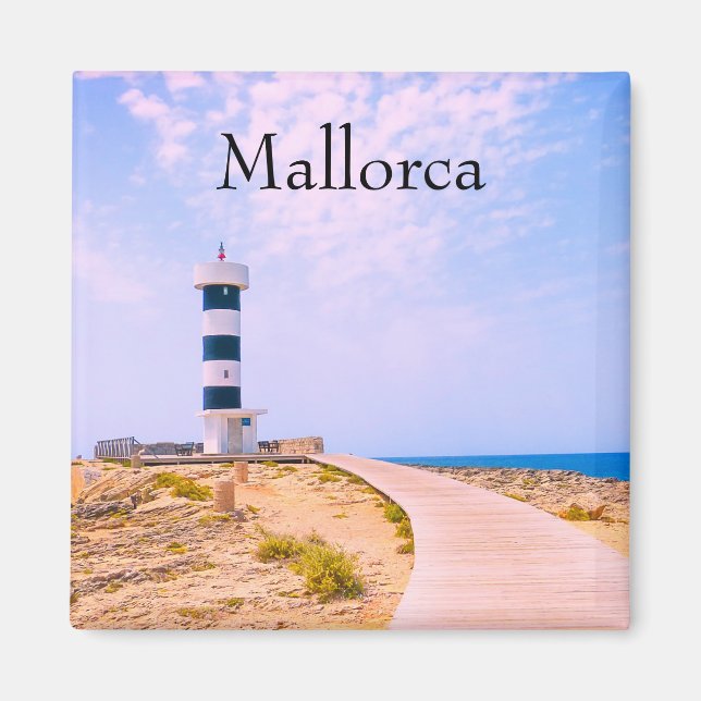 Mallorca Lighthouse in Colonia de Sant Jordi Photo Magnet (Front)