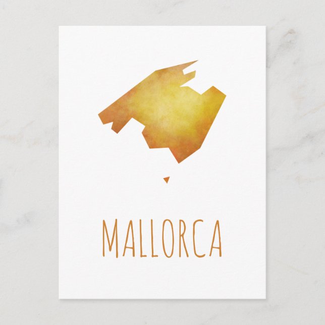 Mallorca Map Postcard (Front)