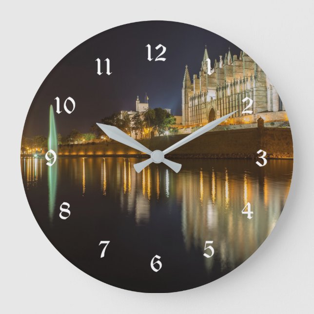 Mallorca, Palma de Mallorca, scenic photograph Large Clock (Front)