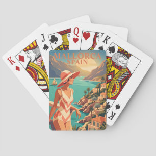 Mallorca Playing Cards Deck Vintage Travel Art