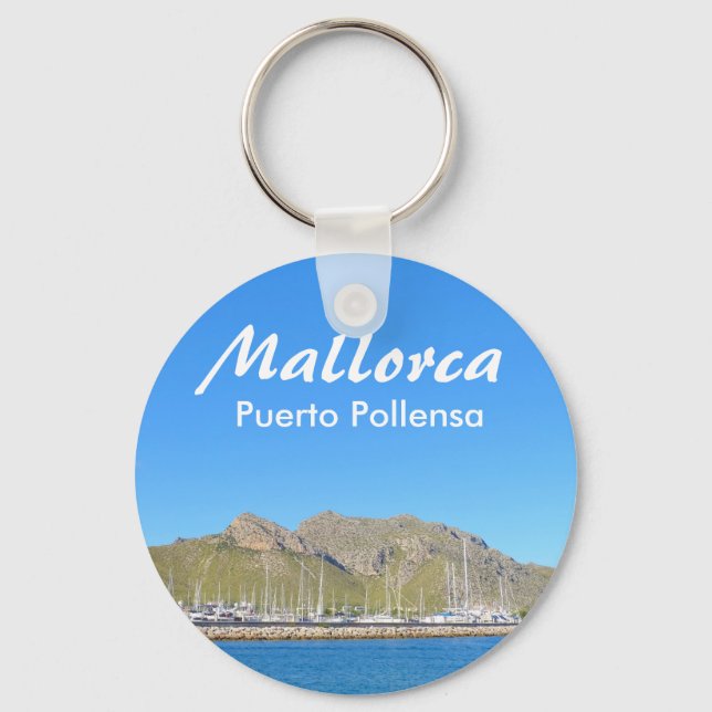Mallorca Puerto Pollensa Souvenir Keychain (Front)