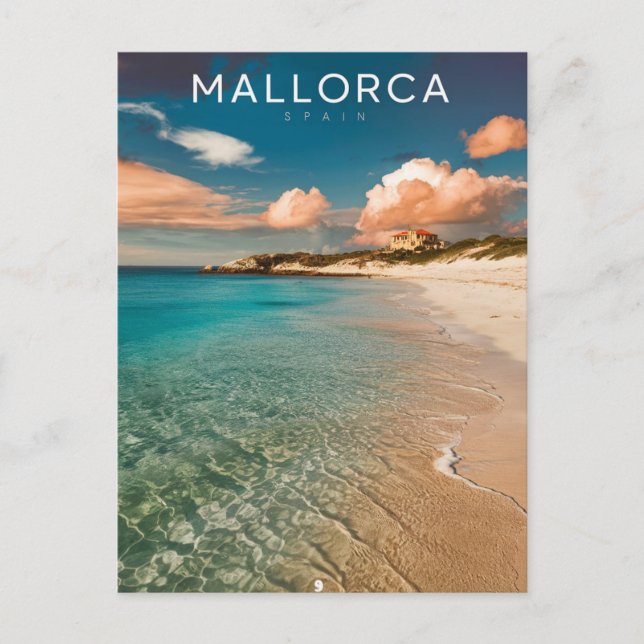Mallorca, Spain Beach Travel Postcard (Front)