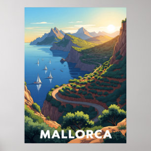 Mallorca, Spain – Coastal Road Poster