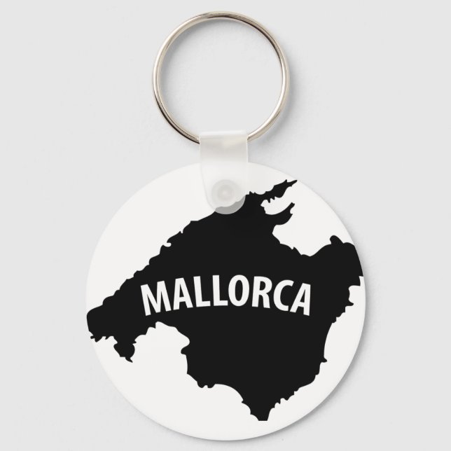 mallorca spain contour keychain (Front)