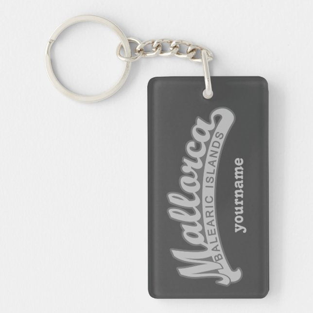 MALLORCA Spain custom monogram key chain (Front)