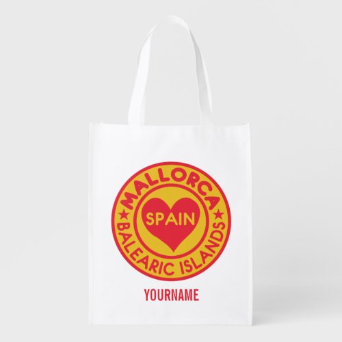 MALLORCA Spain custom monogram reusable bag