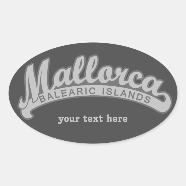 MALLORCA Spain custom text & color stickers (Front)