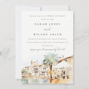 Mallorca Spain Landscape Wedding Anniversary  Invitation