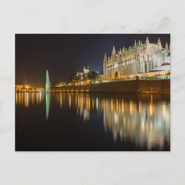 Mallorca, Spain scenic nighttime photograph Postcard (Front)