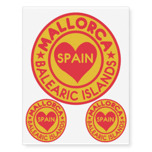 MALLORCA Spain temporary tattoos
