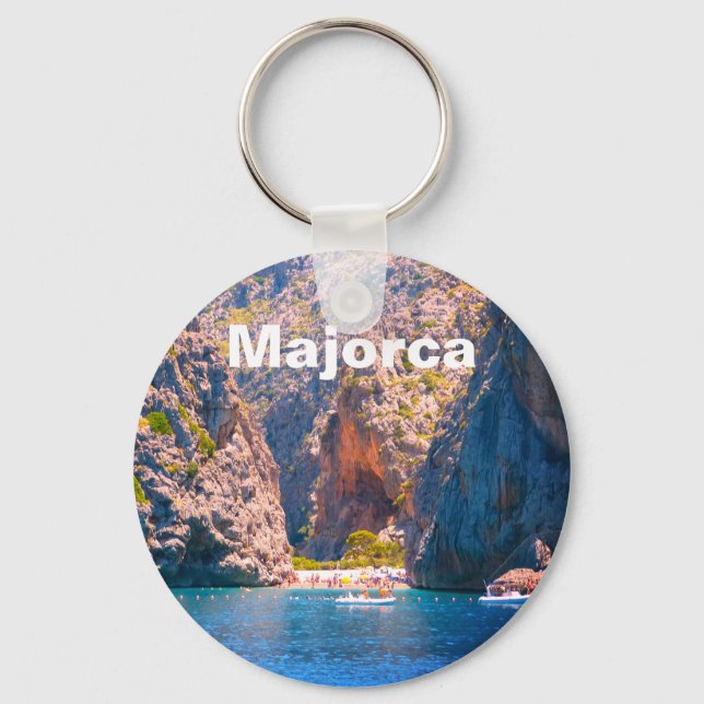 Mallorca, Spain Torrent de Pareis Travel Souvenir Keychain (Front)