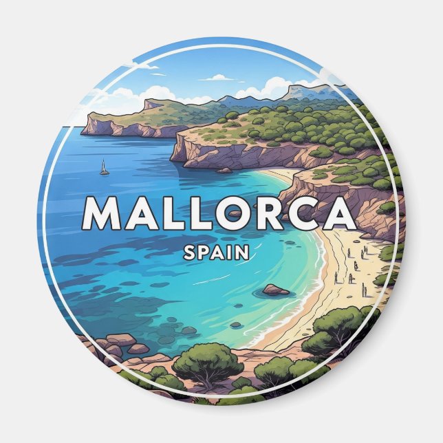 Mallorca Spain Travel Magnet (Front)