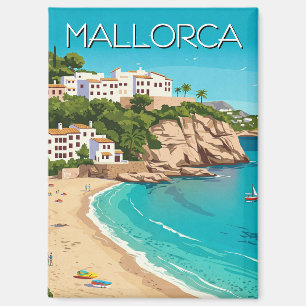 Mallorca Spain Travel Vintage Magnet