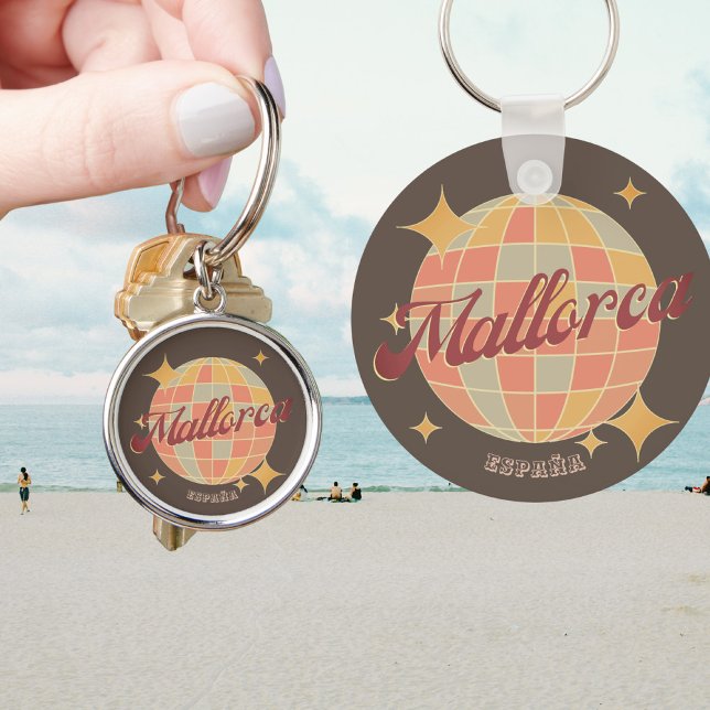 Mallorca Spain vacation souvenir retro   Keychain (Creator Uploaded)