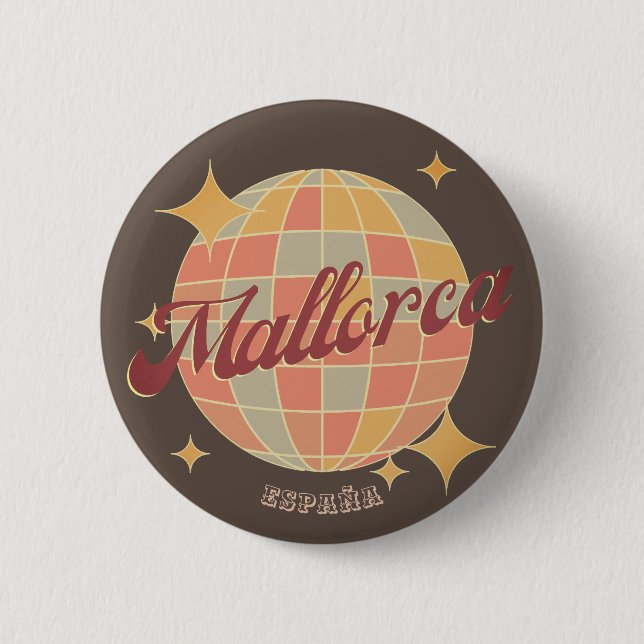 Mallorca Spain vacation souvenir retro pin  (Front)