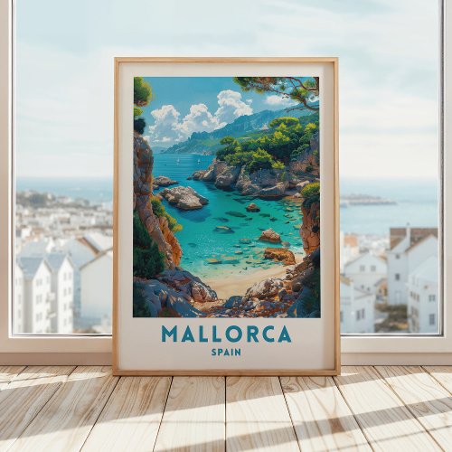 Mallorca Travel Poster Spain Wall Art