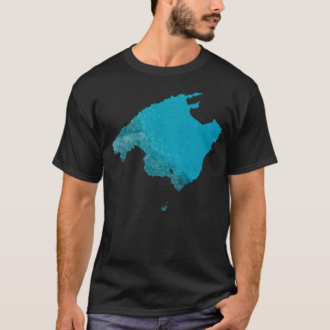 Mallorca Water Map T-Shirt (Front)