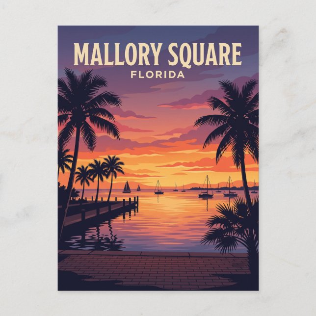 Mallory Square Florida Postcard (Front)