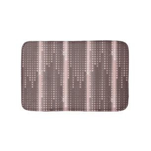 Mallow Gray Rose Gold polka dots matrix Bath Mat