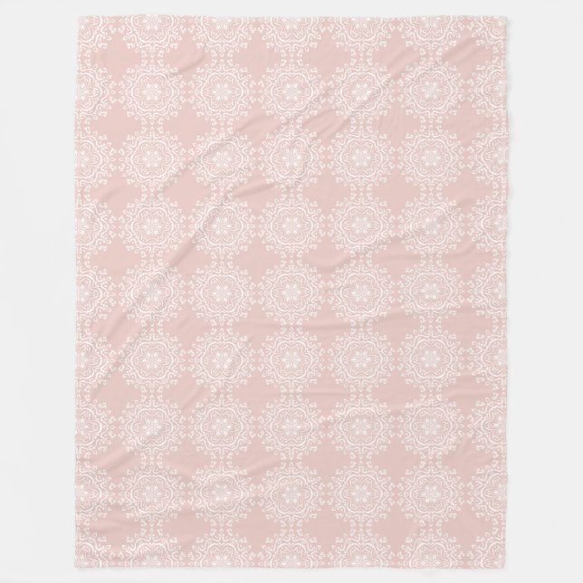 Mallow Mandala Fleece Blanket (Front)