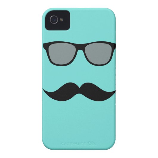 Mally Mac Sunglasses & Mustache iPhone Case (Back)