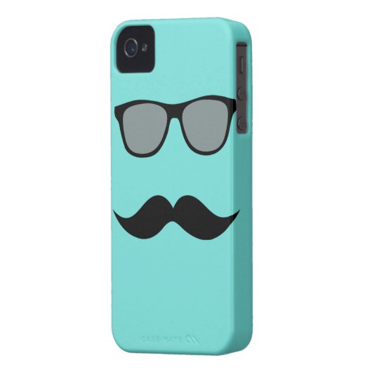 Mally Mac Sunglasses & Mustache iPhone Case (Back Left)